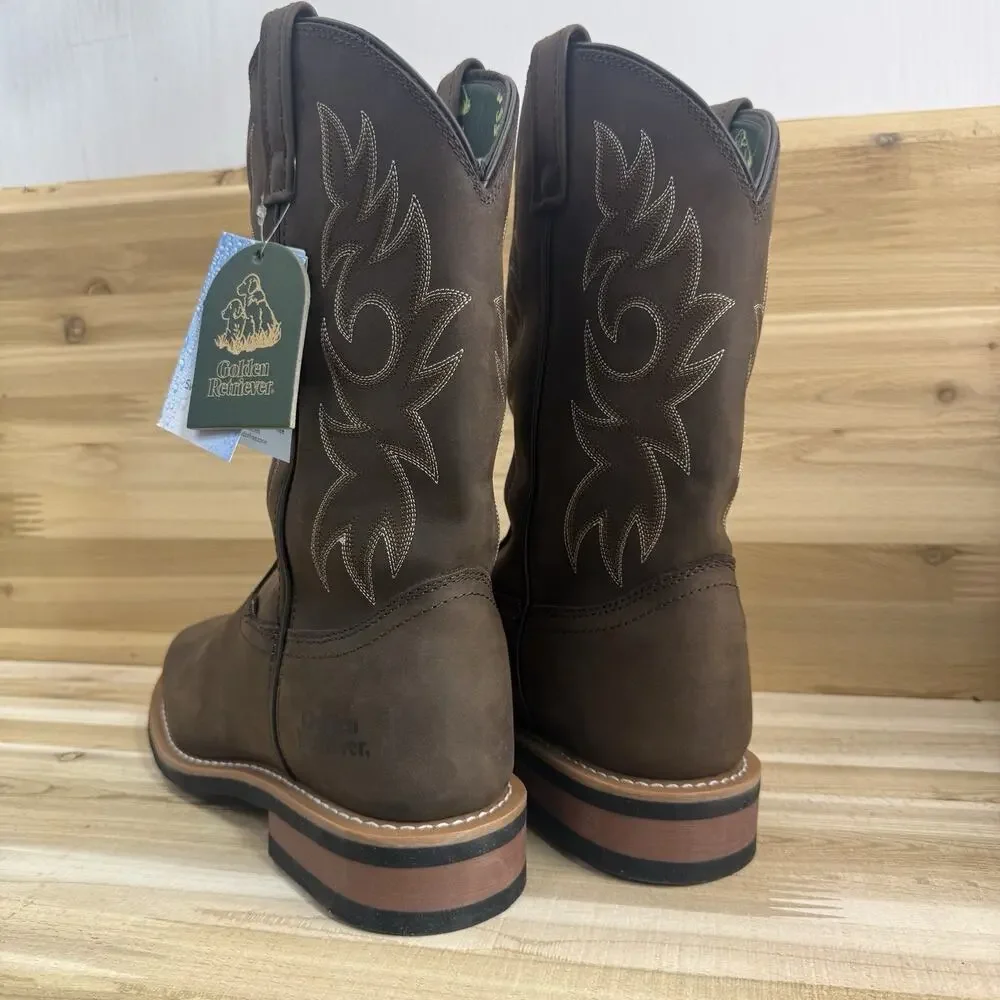 Golden Retriever Western G11242N Work Boots Square Toe Pull on Men’s Size 11
